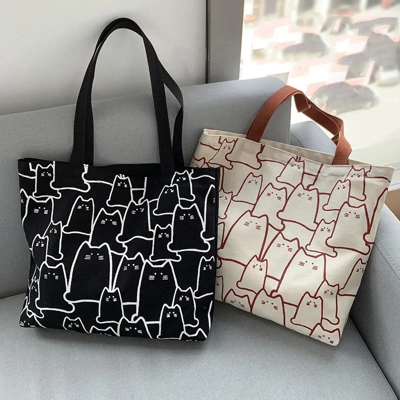 Canvas-Bags-Handbag-for-Women-Shopper-Cute-Cat-Tote-Bag-with-Zipper-Designer-Bag-Japanese-Style.webp