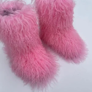 Indulge in Cozy Winter Elegance: Review of Mongolian Fur Snow Boots for Ultimate Warmth and Style